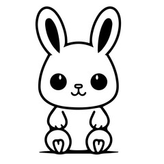 cute bunny doodle illustration