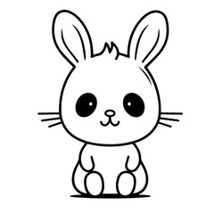 cute bunny doodle illustration