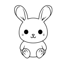 cute bunny doodle illustration