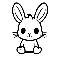 cute bunny doodle illustration