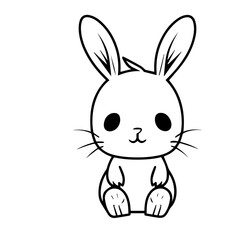 cute bunny doodle illustration