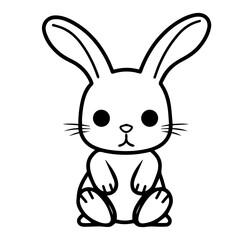 cute bunny doodle illustration