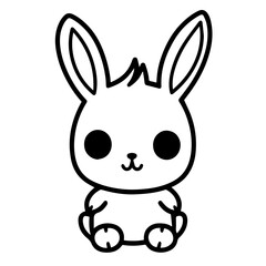 cute bunny doodle illustration