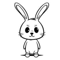 cute bunny doodle illustration