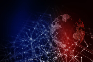 2d illustration world map abstract background
