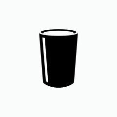 Glass of Water. Request to Drink. Somebody Thirsty. Applied as Trendy Symbol for Design Elements, Websites, Presentation and Application - Vector. 