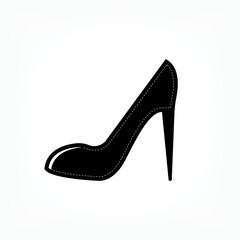 Lady Shoes Icon. Lady Highheel, Fashion Element Symbol - Vector.