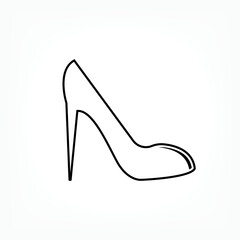 Lady Shoes Icon. Lady Highheel, Fashion Element Symbol - Vector.