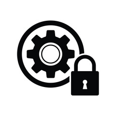 Obraz premium Lock Setting Icon Sign Symbol