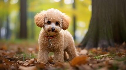 Beautiful Cute Smiling Poodle - Generative AI