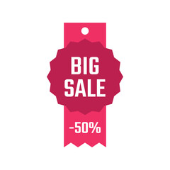 special offer 50 percent, sale label icon, 50 percent off discount