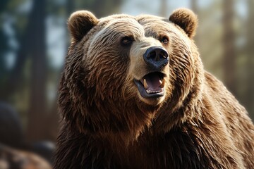 Obraz na płótnie Canvas Adorable Bear in the Wild