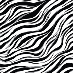 Abstract Zebra print seamless pattern design. Vector illustration background.