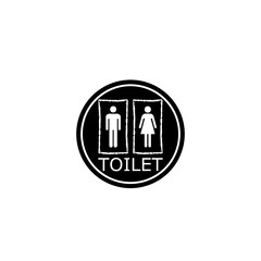 Male and female toilet icon isolated on transparent background