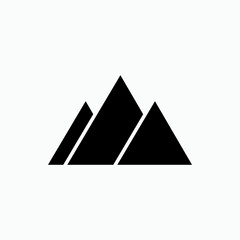Mountain Icon. Mount Symbol - Vector, Sign for Design, Presentation, Website or Apps Elements.