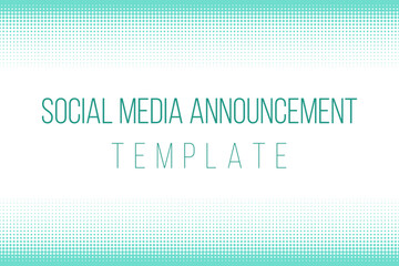 Social media announcement banner template