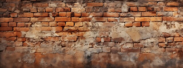 Vintage Wall Texture with Exposed Bricks