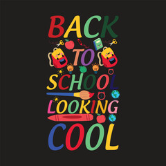 Back to school t-shirt design , first day, hundred daysof  School, typography t-shirts, Pro Vector