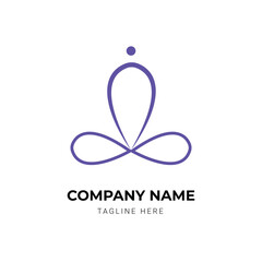 modern yoga logo design template
