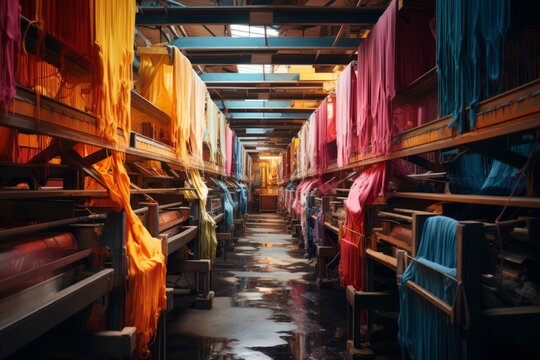 Textile Dyeing Factory, Generative AI