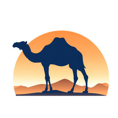 Fototapeta na wymiar camel looking isolated on white