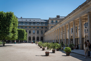 The Courtyard of Honour, Palais-Royal, a former French royal palace located on Rue Saint-Honoré in...