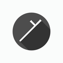 Police Stick Icon. Cops Baton Symbol - Vector, Sign for Design, Presentation, Website or Apps Elements.