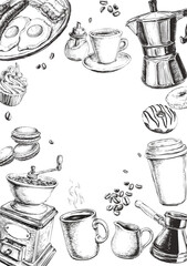 Breakfast Hand Drawn Set  illustration