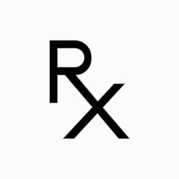 RX Icon - Vector, Prescription Sign and Symbol for Design, Presentation, Website or Apps Elements.