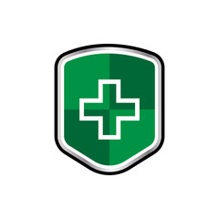 Protection Icon. Hospital, Shield and Plus Symbol - Vector, Sign for Design, Presentation, Website or Apps Elements.   