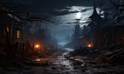 Halloween night in the park