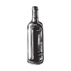 Hand Drawn Illustration Wine Bottle