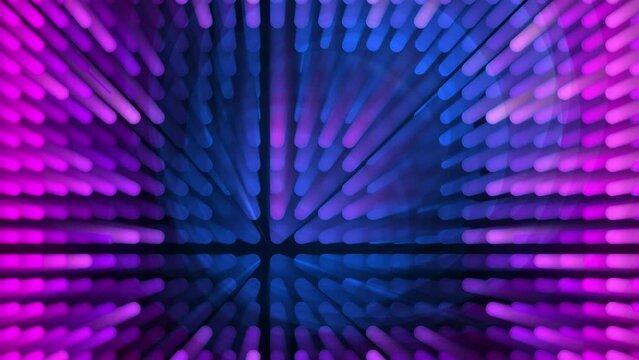  disco lights flickering in black background. Modern glowing dost pattern