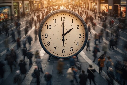 clock in time is running concept