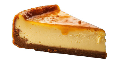 a cheese cake isolated on white background