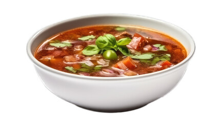 Gumbo soup isolated on white