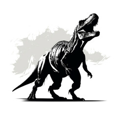 t-rex dinosaur on white background