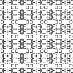 Abstract background with figures from lines. black and white pattern for web page, textures, card, poster, fabric, textile. Monochrome graphic repeating design.