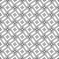 Abstract background with figures from lines. black and white pattern for web page, textures, card, poster, fabric, textile. Monochrome graphic repeating design.