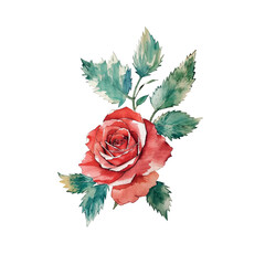 roses painted in watercolor on a white background