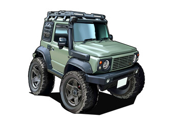 A muscular and tough SUV for uphill terrain