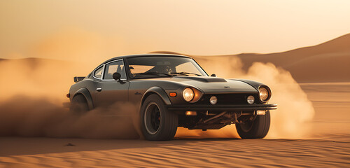 Vintage car for cinematic view