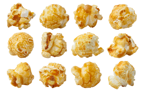 Set of delicious popcorn, cut out