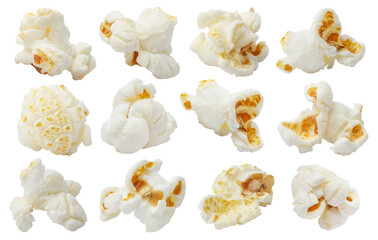 Set of delicious popcorn, cut out