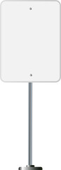 Road, traffic signs. Highway signboard on metal pole. Blank white board with place for text. Directional signage and wayfinder. information sign 