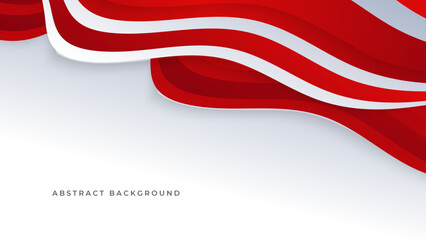 Modern abstract geometric red white background Premium Vector