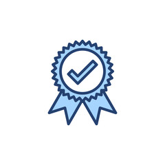 Approved icon vector. Certified Medal Icon