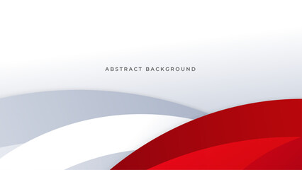 Modern abstract geometric red white background Premium Vector