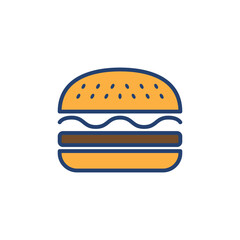 Burger icon vector. burger sign and symbol. hamburger