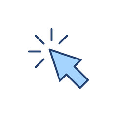 Click icon vector. pointer arrow sign and symbol. cursor icon
